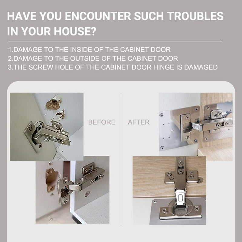 FixHinge – Durable Cabinet Hinge Repair Plate Kit