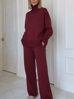 UrbanEase – Casual Stand Collar Two-Piece Set