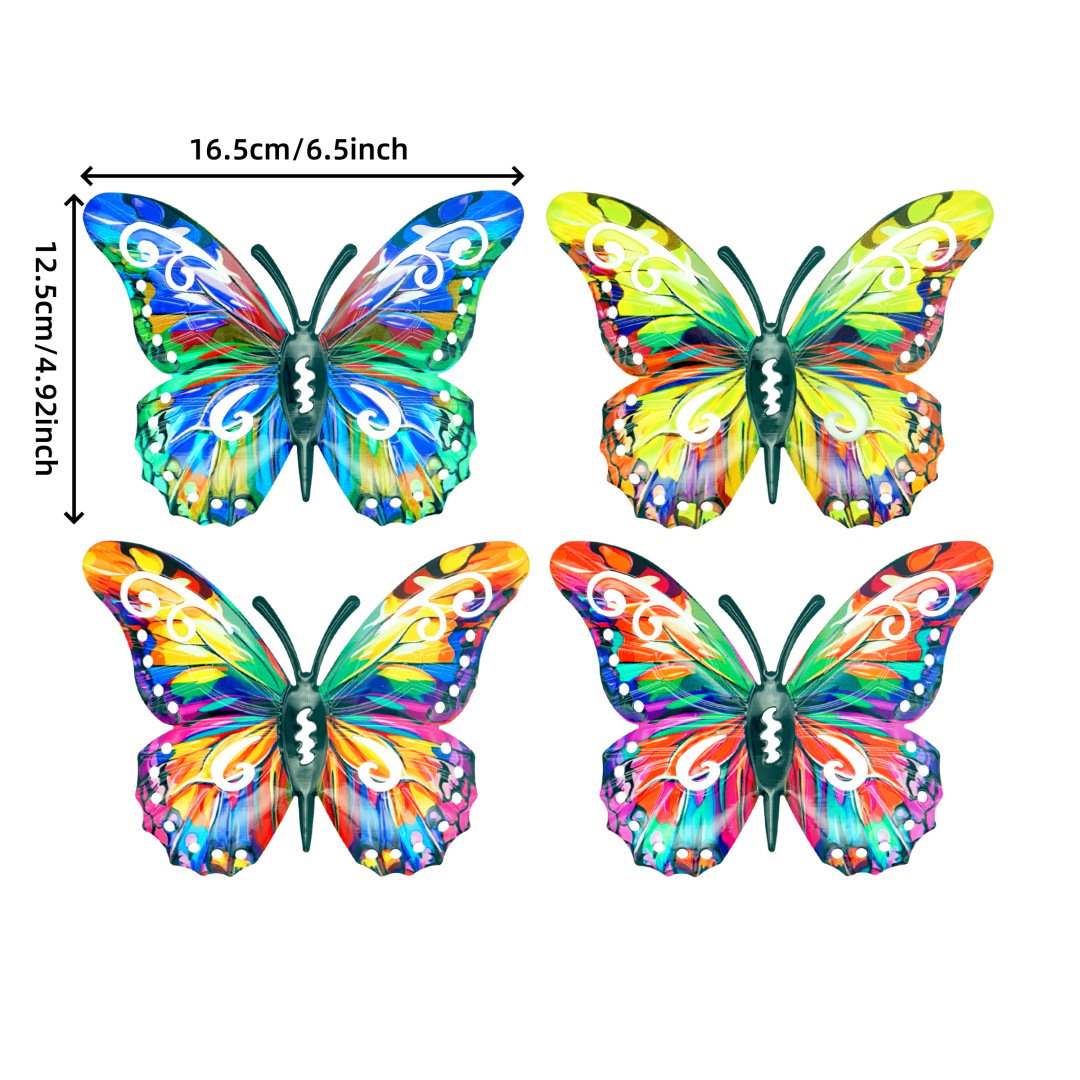 FlutterGlow – Metal Butterfly Wall Art