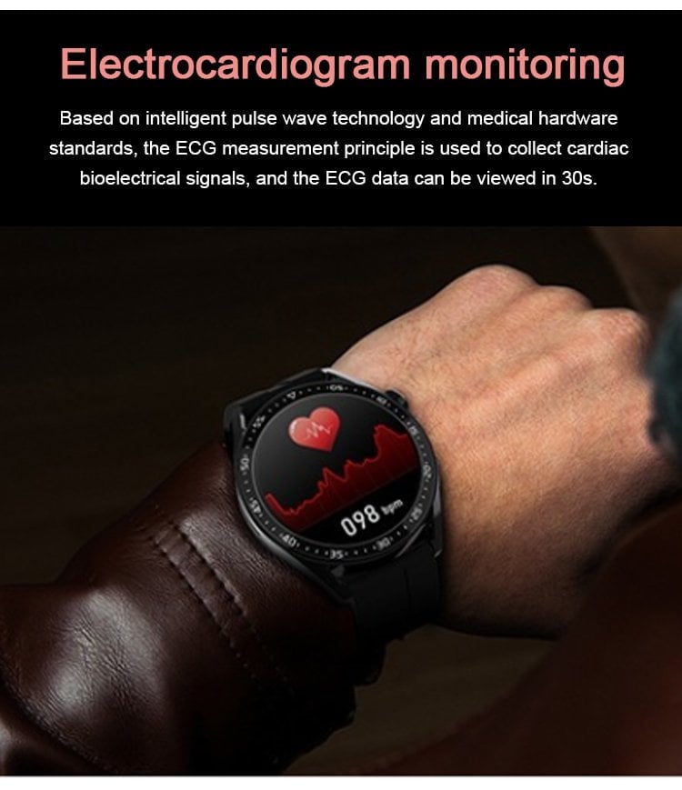 🔥HW Painless Blood Glucose ALL DAY Monitoring Smart Bluetooth Watch