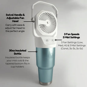 CoolCruise – Premium Cup Holder Spray Cooling Fan