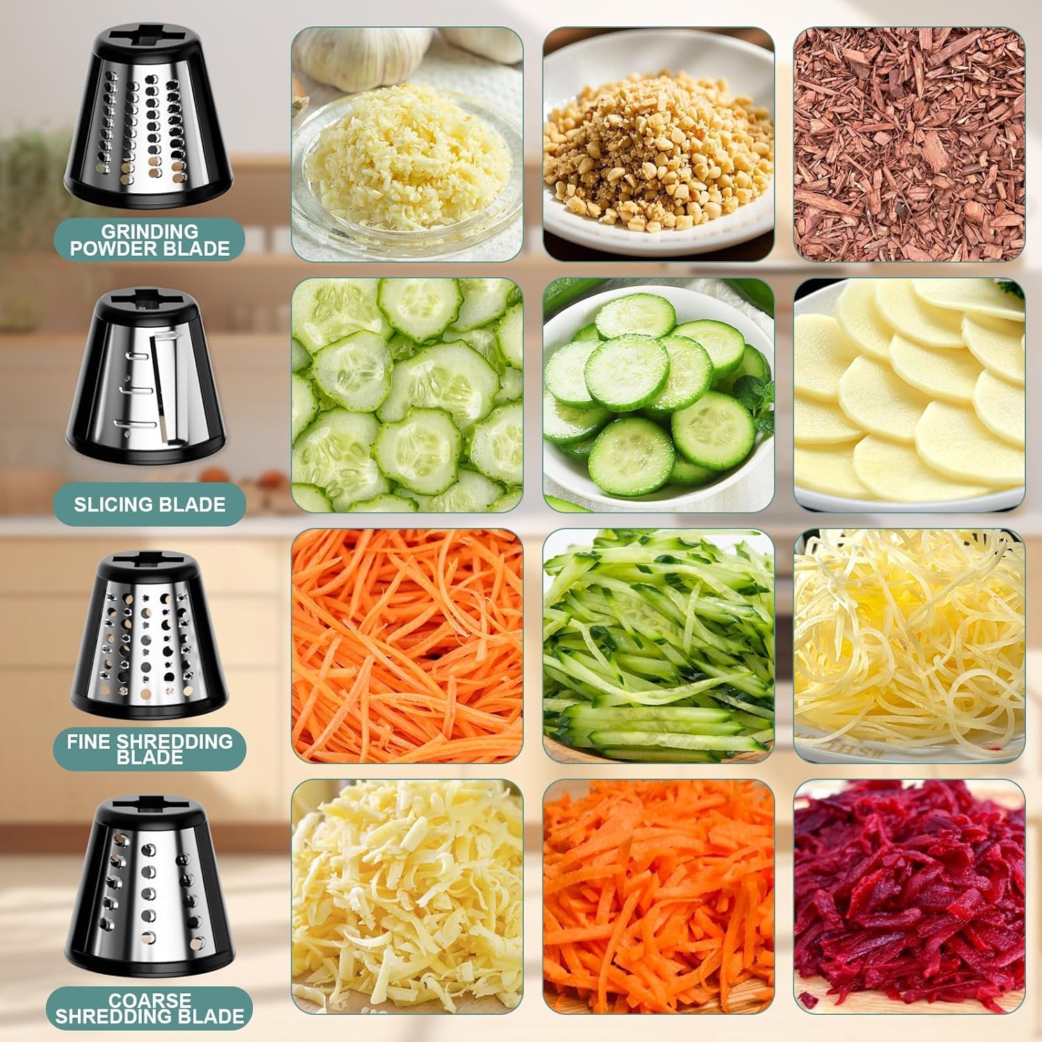 SwiftSlice – Multi-Blade Food Processor Attachment