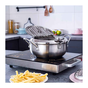 CookForge – Premium Stainless Frying Po & Oil Control Rack System