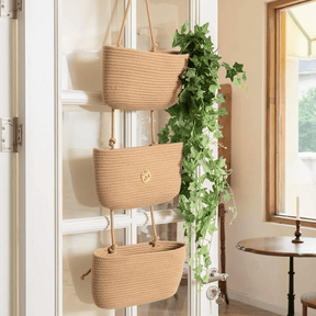 OrganizePro – Decorative 3-Tier Hanging Organizer Bag