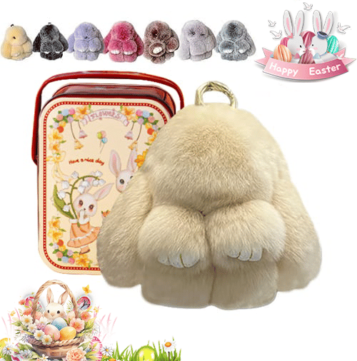 HopCharm – Cute Plush Bunny Keychain