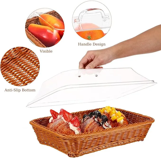 DineAura – Acrylic Covered Serving Basket