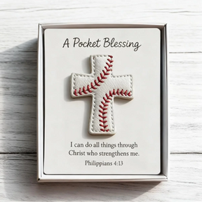 SpiritGame – Pocket Blessing Baseball Cross Charm
