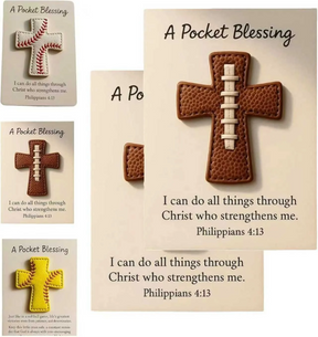 SpiritGame – Pocket Blessing Baseball Cross Charm