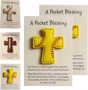 SpiritGame – Pocket Blessing Baseball Cross Charm
