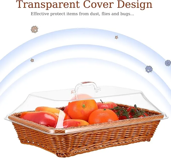 DineAura – Acrylic Covered Serving Basket