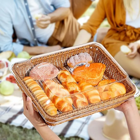 DineAura – Acrylic Covered Serving Basket
