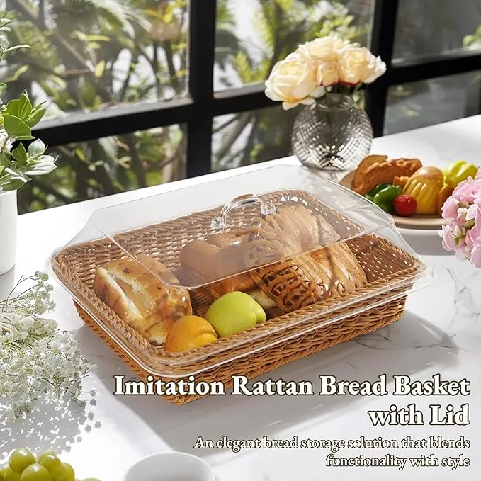 DineAura – Acrylic Covered Serving Basket