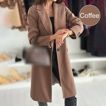 LuxeFemme – Women’s Elegant Tailored Long Coat