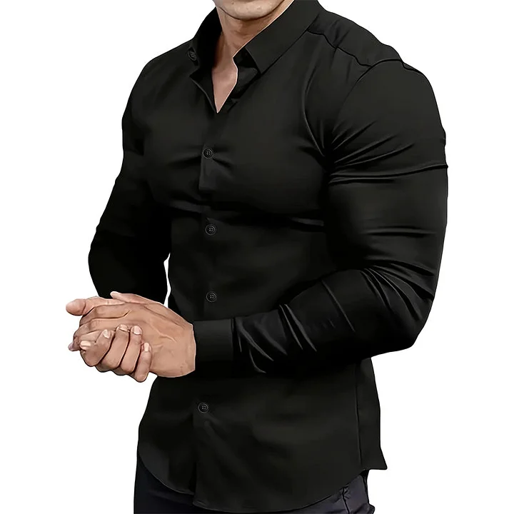 EternaStyle – Elegant Lapel Long Sleeve Shirt