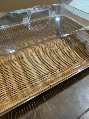DineAura – Acrylic Covered Serving Basket