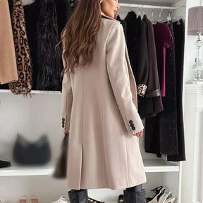 LuxeFemme – Women’s Elegant Tailored Long Coat