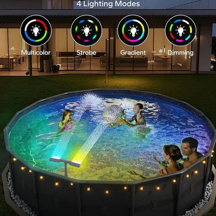 GlowRipple – Remote Controlled Solar Fountain for Pool Ambiance