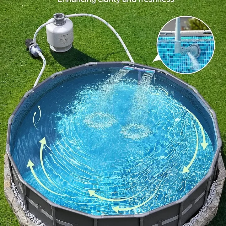 GlowRipple – Remote Controlled Solar Fountain for Pool Ambiance