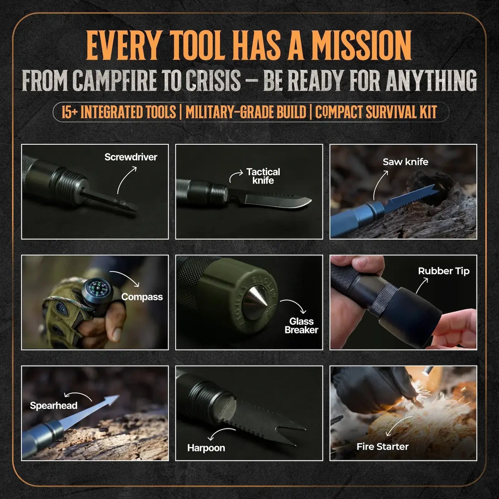 ForgeX – Multi Use Outdoor Tactical Defense Stick