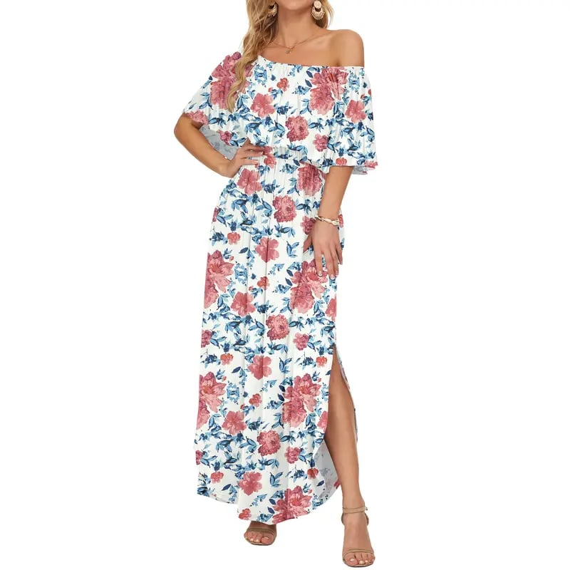 GraceLoom – Flowing Shoulder Dress