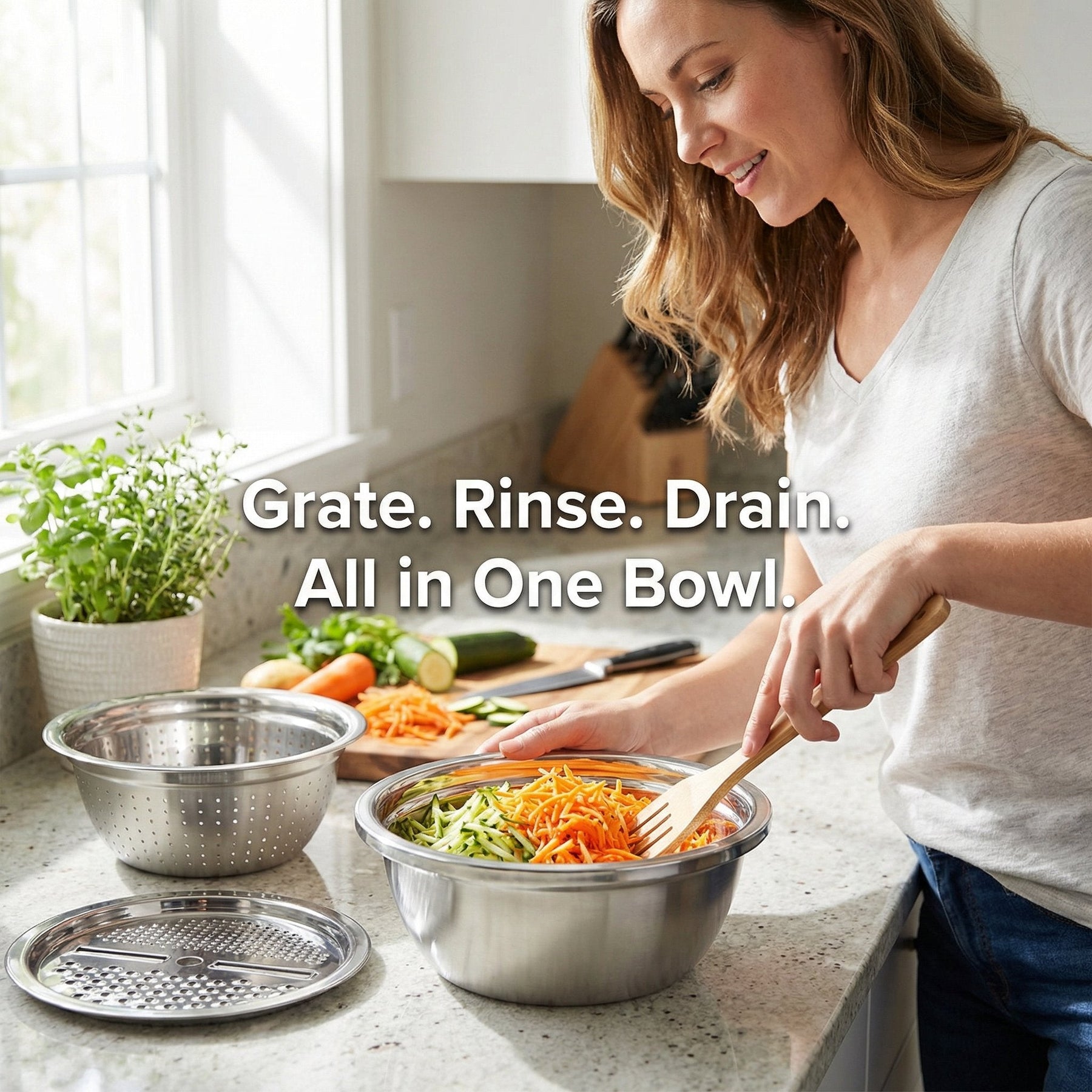 EcoChef - Durable Stainless Steel Multi-Purpose Bowl