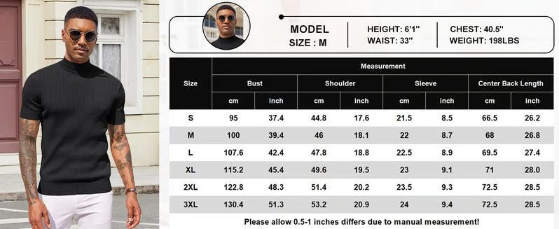 UrbanCore – Men's Mock Turtleneck Sweater