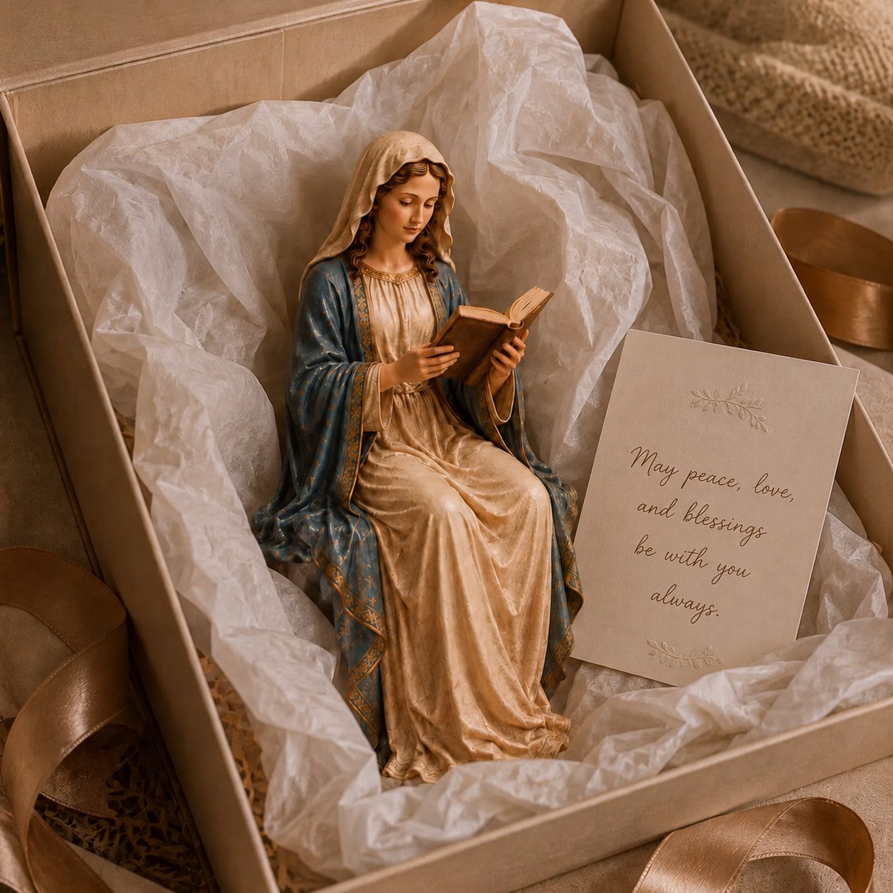 DivineRest - Virgin Mary Reading Figurine