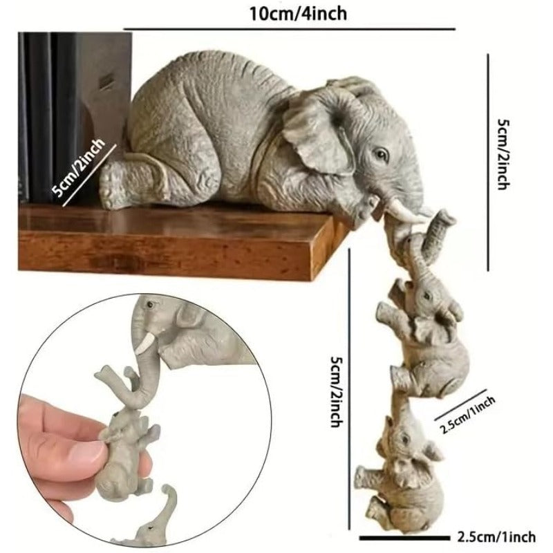 ElevaWood – Handcrafted Wooden Elephant Family Set