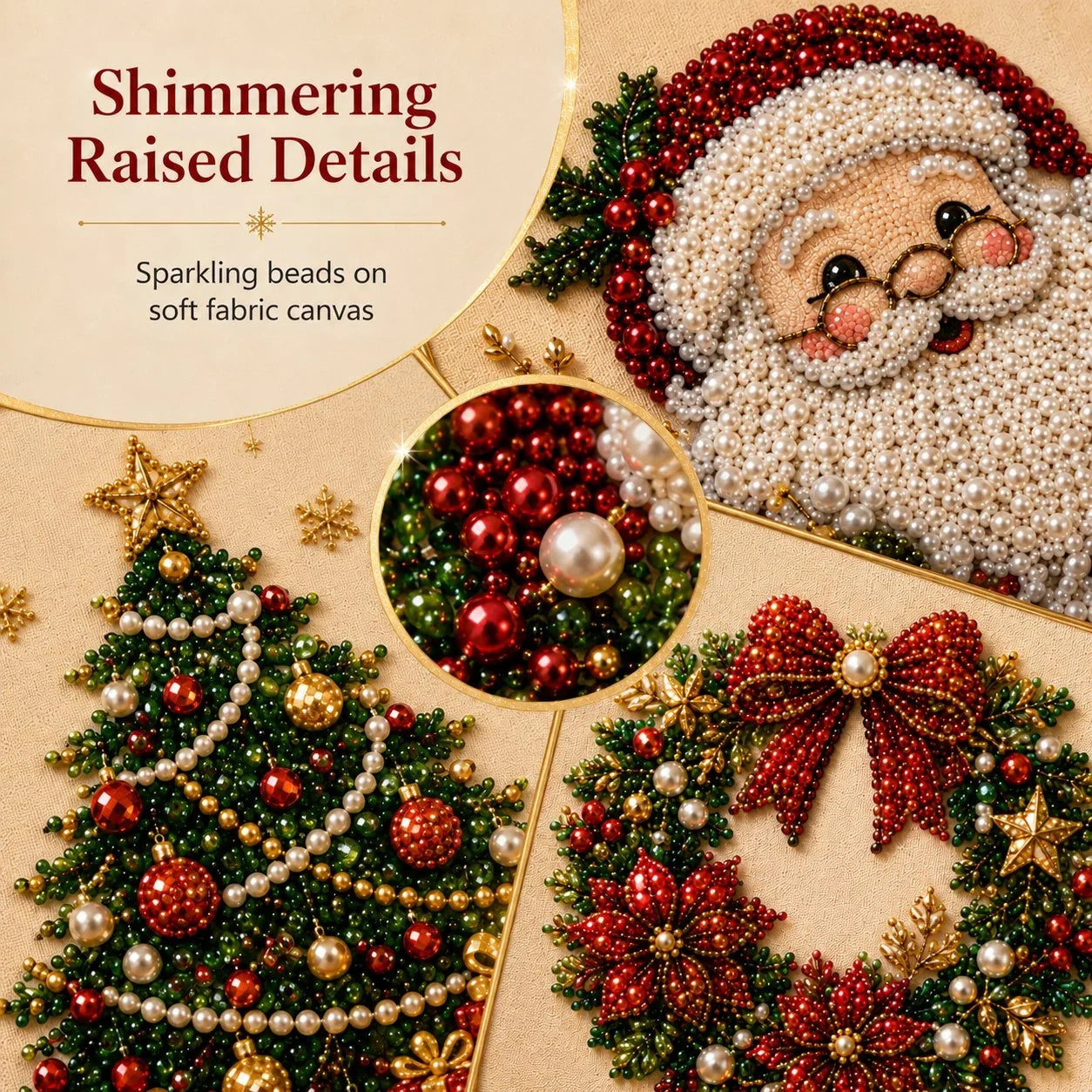 PearlCraft – Premium 3D Christmas Diamond Painting Kit
