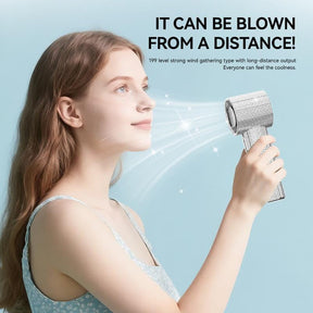 BreezeLux – Luxury Rechargeable Handheld Turbo Fan