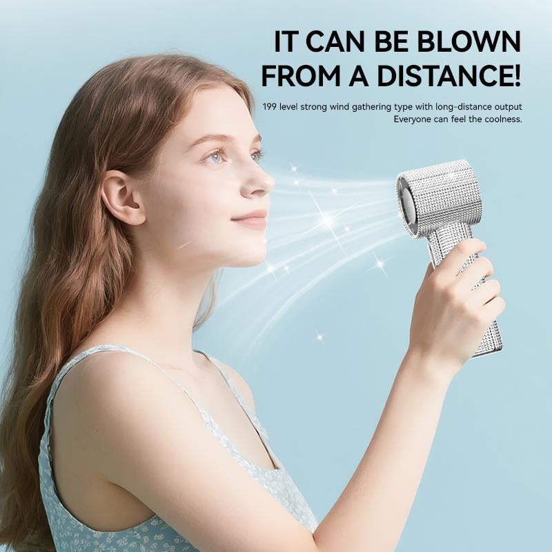 BreezeLux – Luxury Rechargeable Handheld Turbo Fan