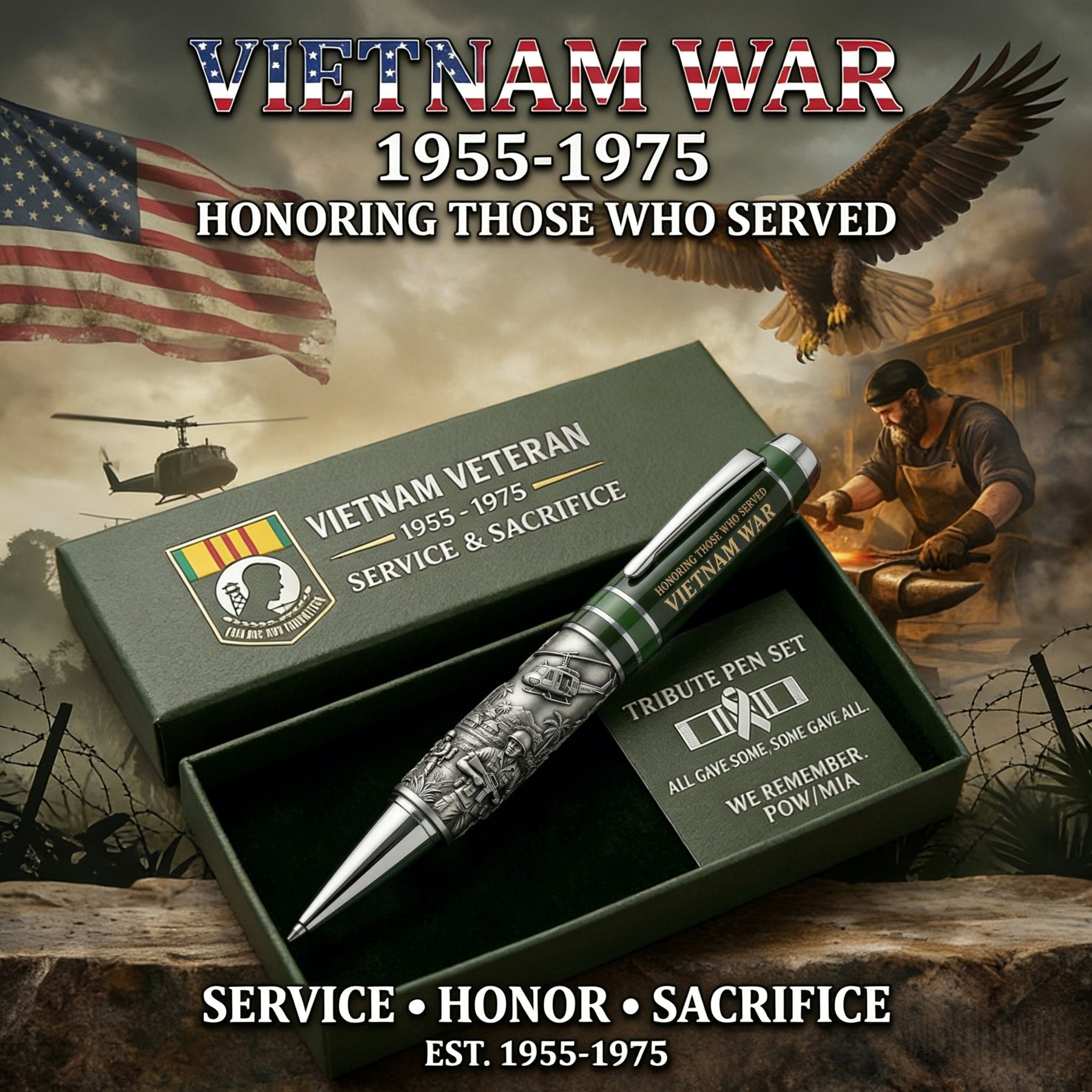 RemembranceScript – Vietnam Service Tribute Pen