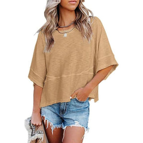 PureEase – Oversized Crewneck Comfort Summer Top