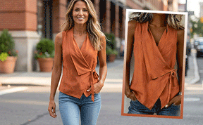 LinenLuxe – Crisscross Tie Tank Top