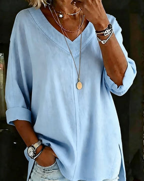 LunaCot Vee – Relaxed Cotton Top
