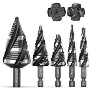 SteelForce – Heavy-Duty Spiral Step Drill Bit Kit