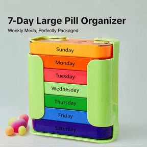 PillMaster – Weekly Medication Organizer Box