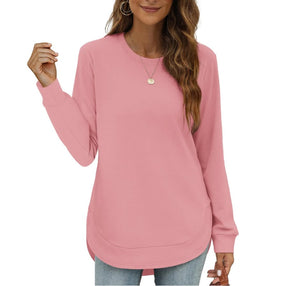 CurveFit – Soft Crewneck Sweatshirt All Day Comfort