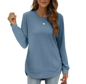 CurveFit – Soft Crewneck Sweatshirt All Day Comfort