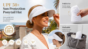 SunPony – UPF 50+ Ponytail Sun Visor Hat