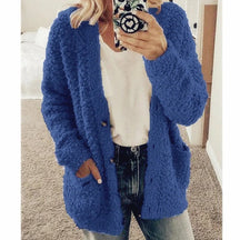 VeloraCozy – Plus Size Velvet Short Cardigan Jacket
