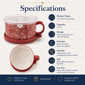 BloomBowl – Floral Handled Soup Mug