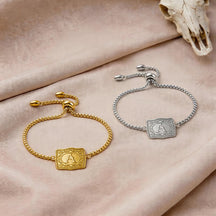 GlobeStyle – Premium Initial Embossed Bracelet