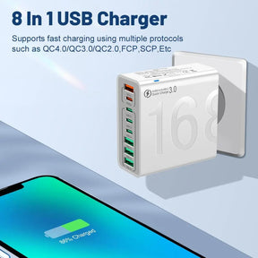 ChargePro – Universal 8 Port Fast Charging Hub