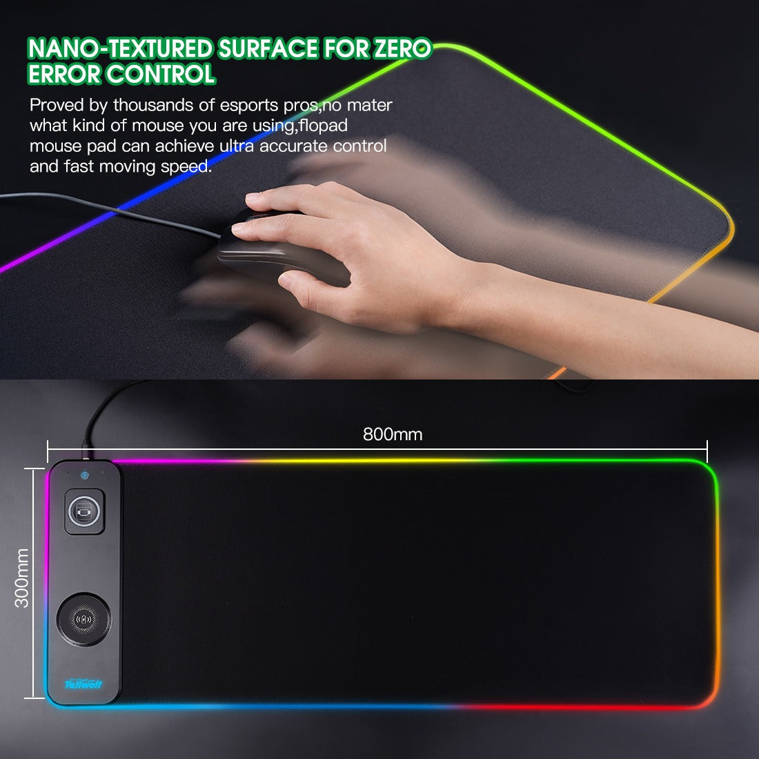 LumiDesk – RGB Waterproof Gaming Mouse Pad