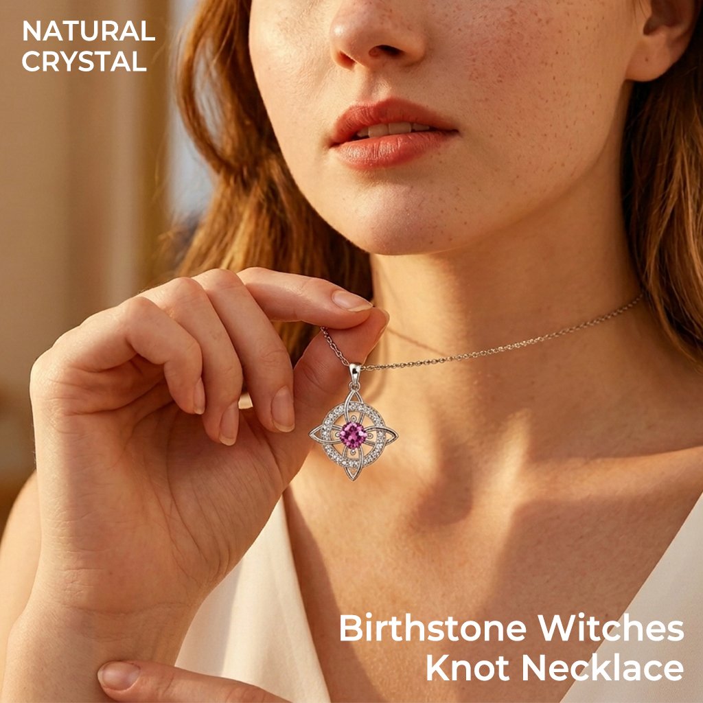 Hecatea – Witch’s Knot Birthstone Necklace