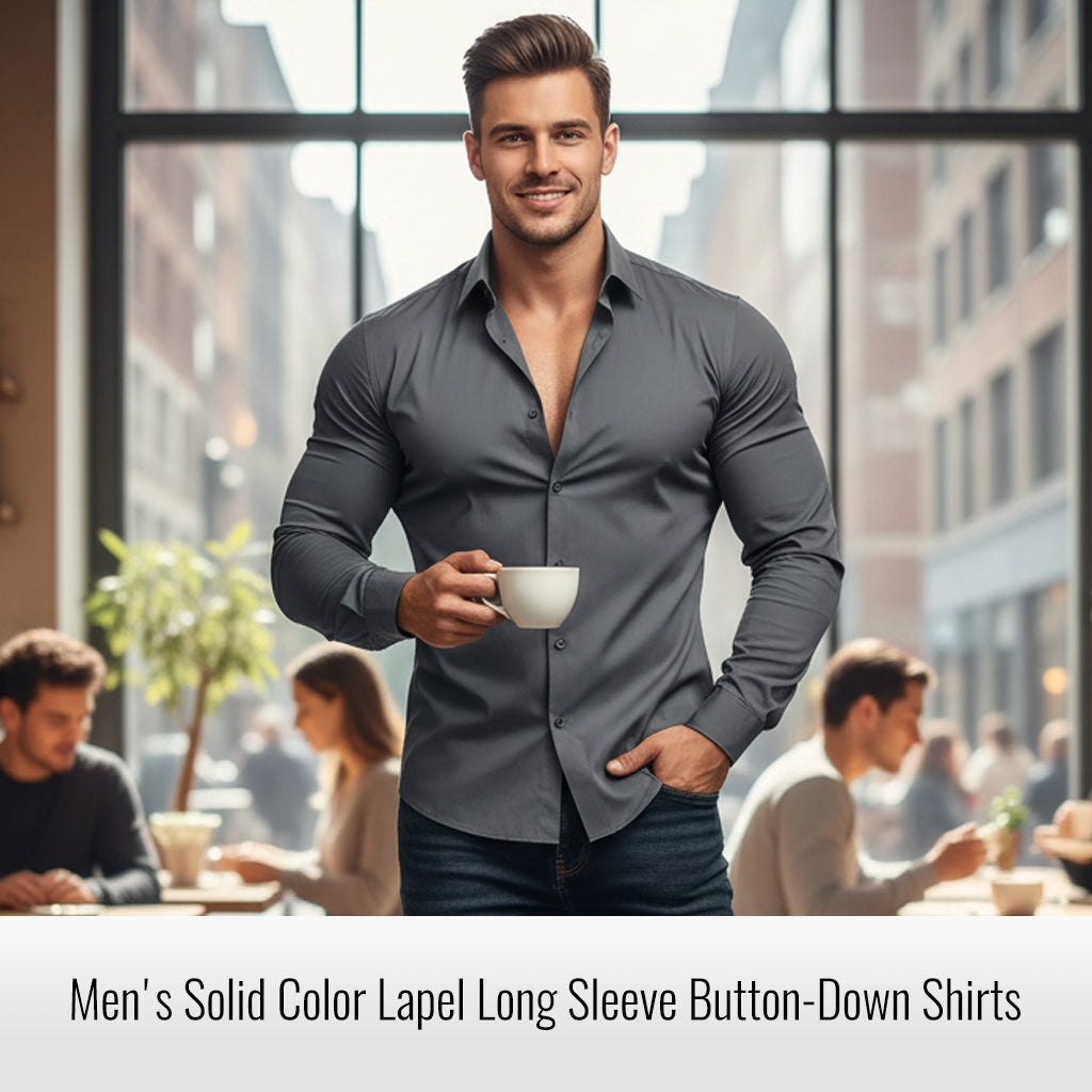 EternaStyle – Elegant Lapel Long Sleeve Shirt