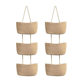OrganizePro – Decorative 3-Tier Hanging Organizer Bag