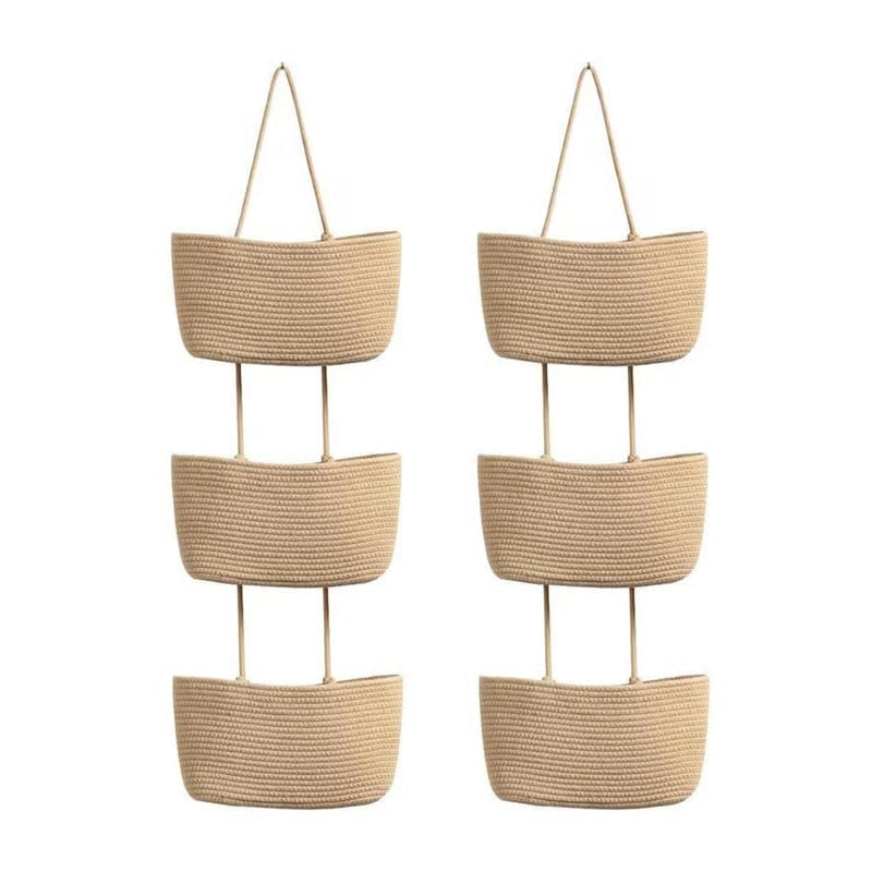 OrganizePro – Decorative 3-Tier Hanging Organizer Bag