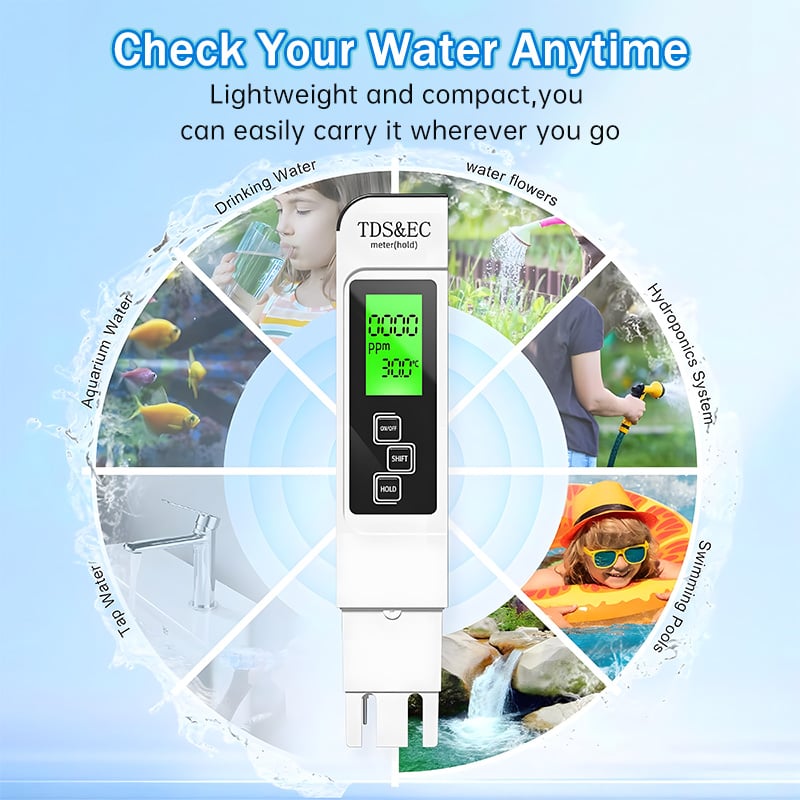AquaMate | 2026 Digital 4-in-1 Water Quality Tester